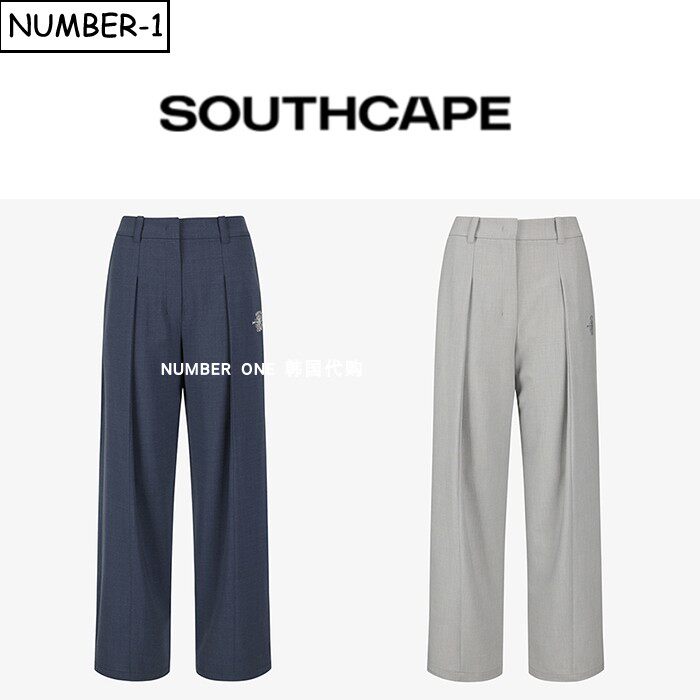 韩国代购southcape高尔夫球服26年女夏纯色徽标图案侧口袋防晒裤