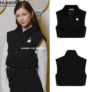 韩国代购pivvee高尔夫球服25年女款秋季时尚百搭叠穿马甲拉链外套