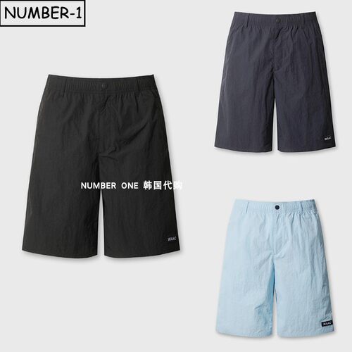韩国代购waac高尔夫球服26年男夏纯色徽标侧口袋运动裤半身裤短裤