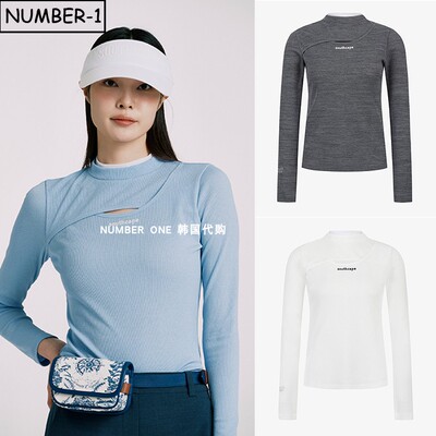 韩国代购southcape高尔夫球服26年女春纯色徽标速干排汗长袖上衣