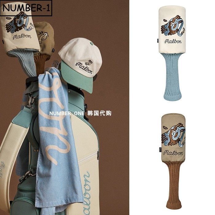韩国代购malbon高尔夫杆套26年男女春开球杆套球道木3号5号木杆套