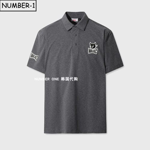 韩国代购waac高尔夫球服26年男夏防紫外线吸汗速干透气短袖polo衫