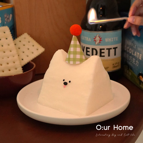 OurHome雪糕小狗可爱香薰蜡烛