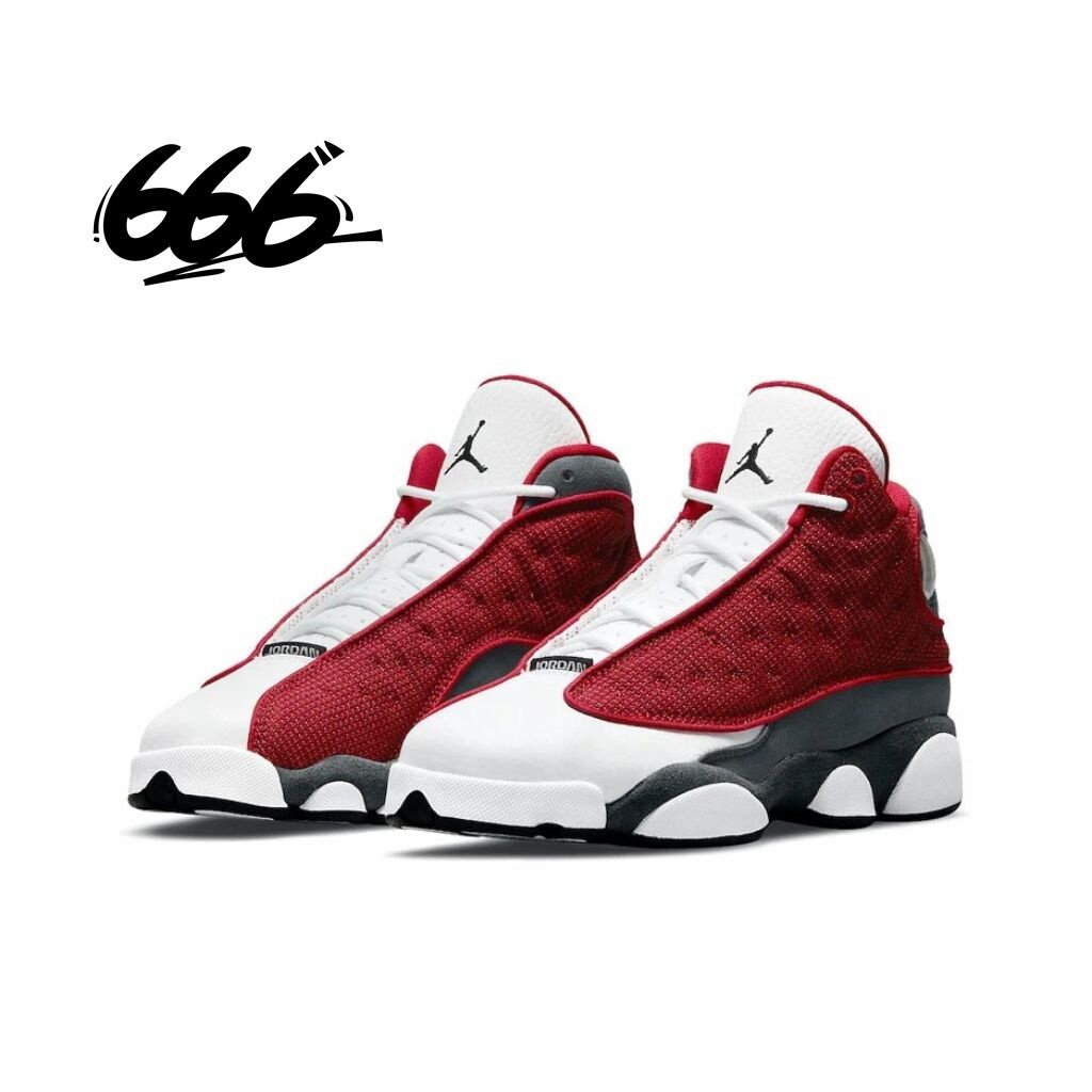 NIKE/耐克 Air Jordan 13 AJ13 男女灰白红高帮篮球鞋DJ5982-600