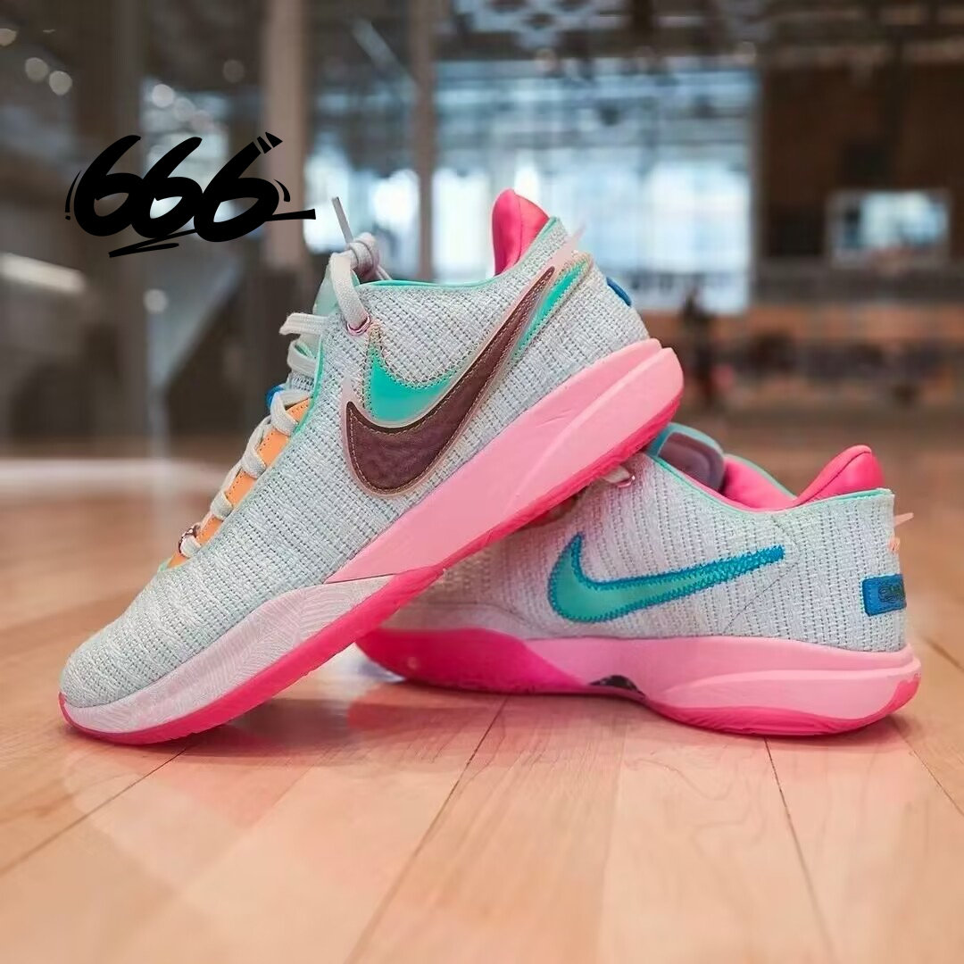 耐克Nike 詹姆斯LBJ20 低帮实战耐磨篮球鞋橙色鞋盒 DJ5422-100