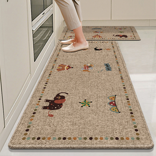 厨房地垫防滑防油可擦免洗地毯垫家用吸油耐脏专用脚垫子2025新款