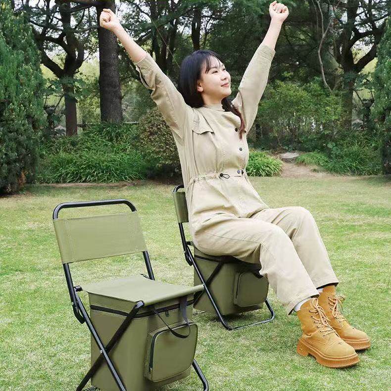便携式户外折叠椅休闲椅小马扎野营钓鱼凳子板凳露营靠背椅收纳包