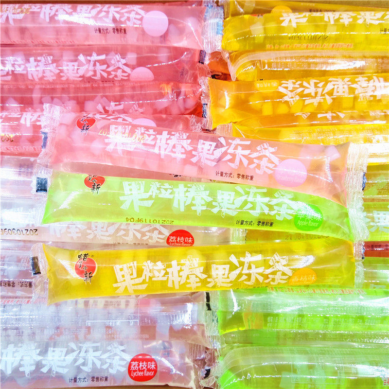 蜡笔小新果粒棒果冻条散装吸果冻棒多口味混合小包装零食整箱10斤_虎窝淘