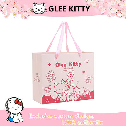 GLEE KITTY礼品袋翻盖伴手礼盒袋kitty猫卡通包装手提袋(不单卖)
