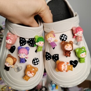 zoraa捣蛋女孩萌粒洞洞鞋装饰鞋扣洞洞鞋配饰高级百搭diy鞋花装饰