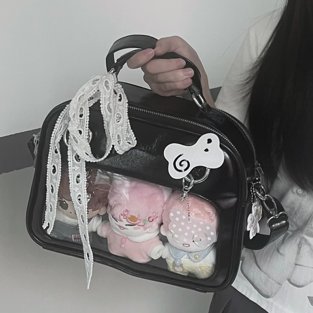 AORDA 日系二次元追星制服痛包小食量日常吧唧透明棉花娃娃外出包