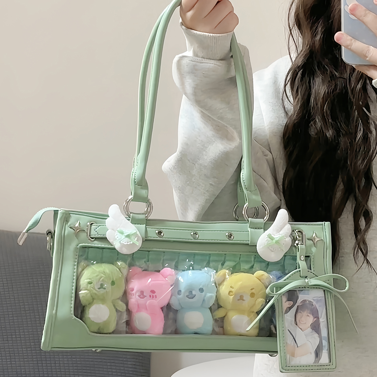 AORDA 原创日系可爱痛包女单肩斜挎10cm娃包小食量手提娃娃收纳包