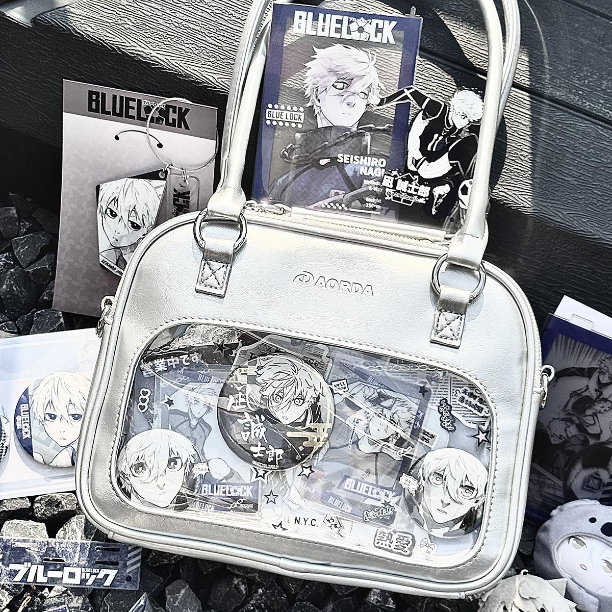 AORDA 二次元通勤痛包女斜挎双肩背包小食量高颜值透明娃娃展示包