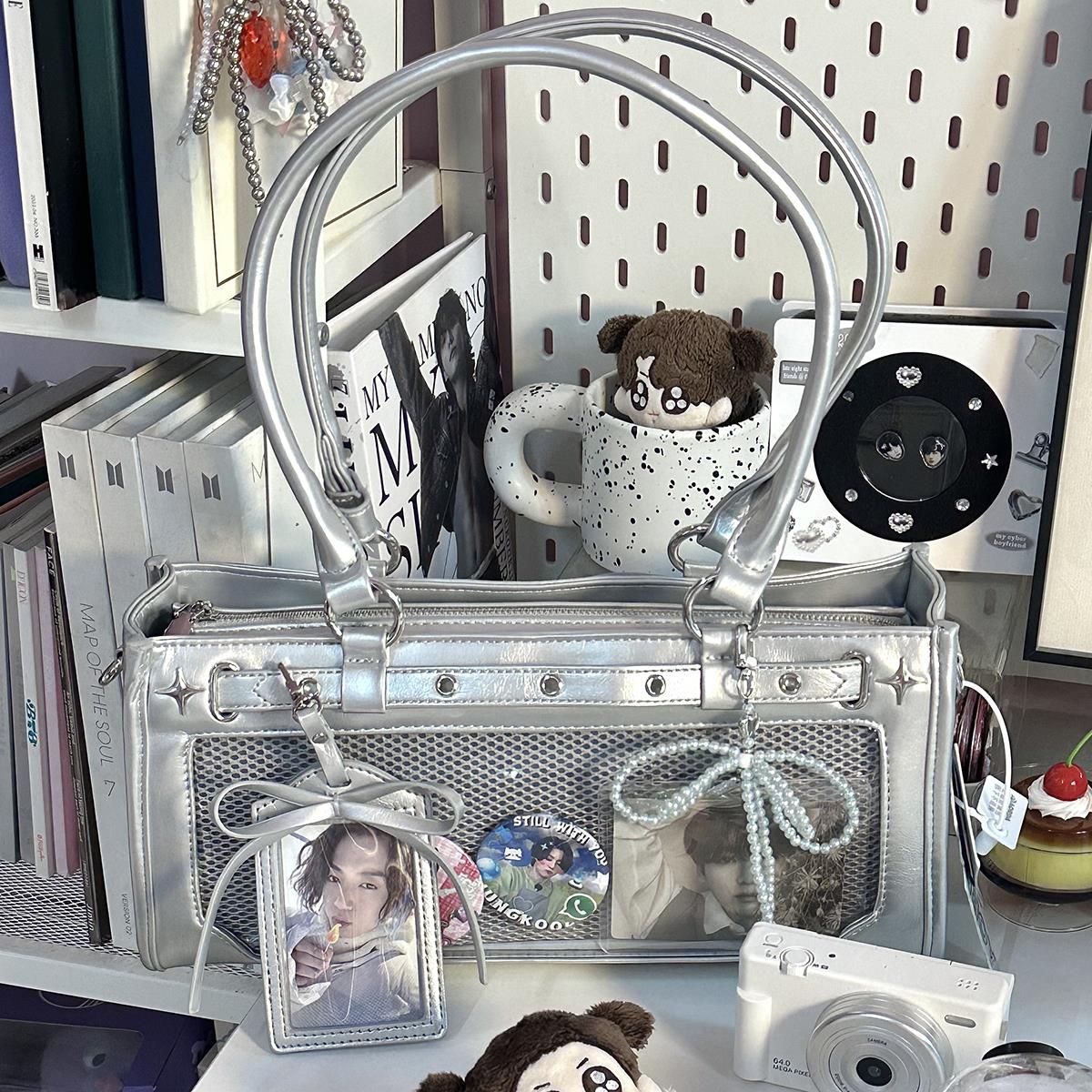 AORDA 原创日系社畜手提痛包女单肩斜挎小食量可爱棉花娃娃外出包