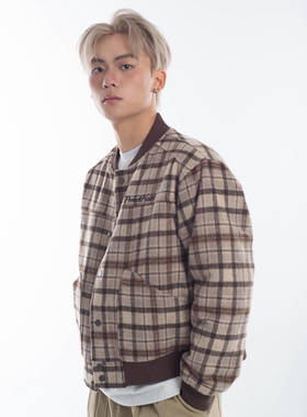 房东的猫protectheart复古美拉德格子夹克棉服男女同款