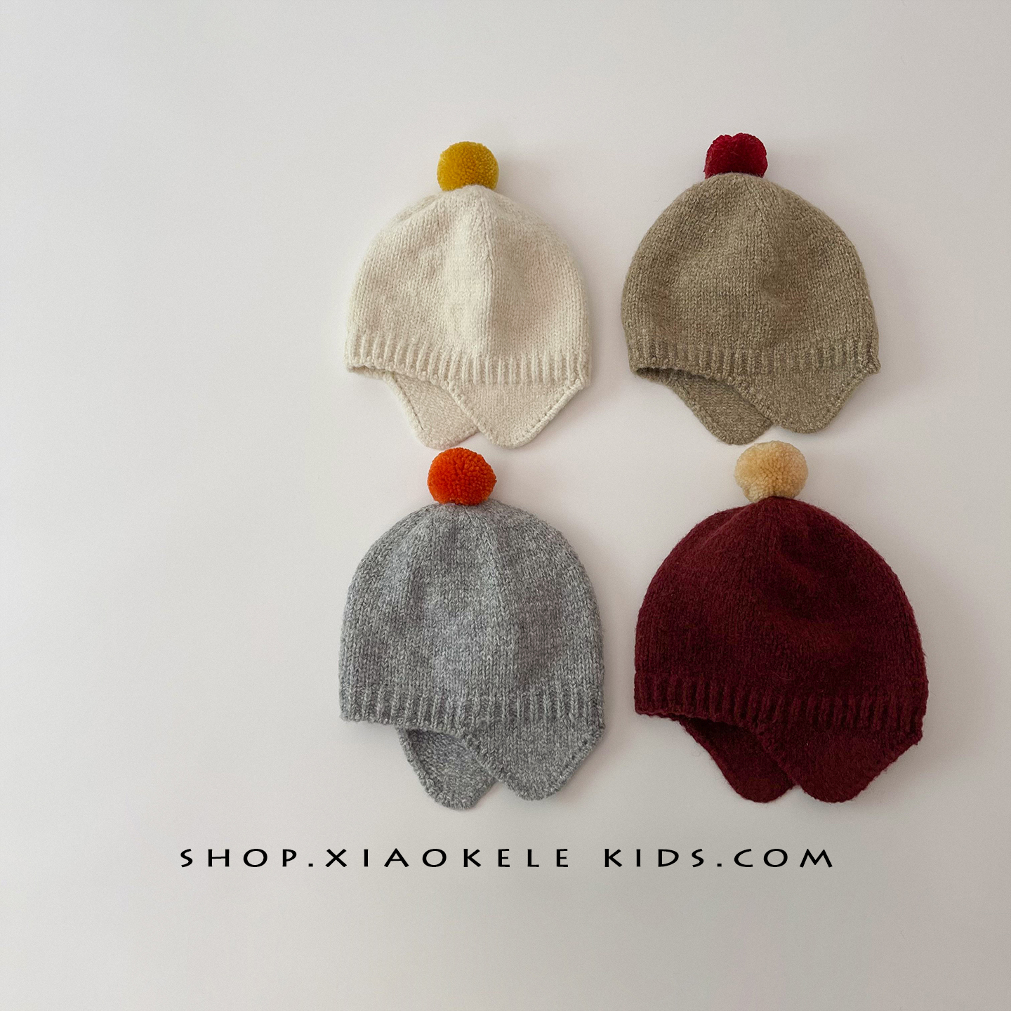 宝宝针织护耳帽男女童保暖防寒