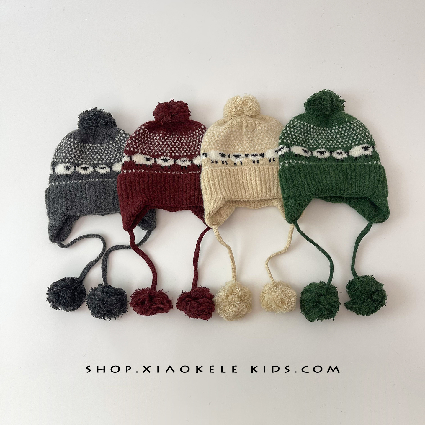 费尔岛风儿童针织毛线帽男女宝宝