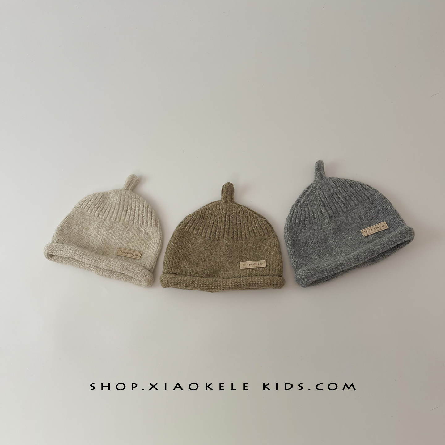 婴儿帽子秋冬保暖防寒针织套头帽