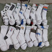 加厚毛巾底运动袜子库存二等品白色外贸长筒袜 男士 10双17.9元 包邮