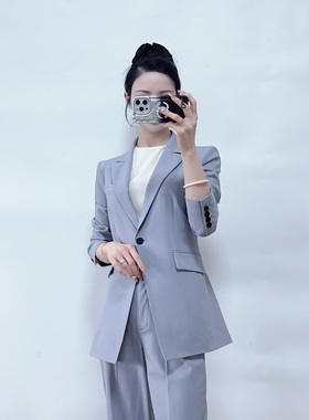 绍兴美代 Theory香芋紫一粒扣西装 直筒九分裤 连衣裙O021101R现0