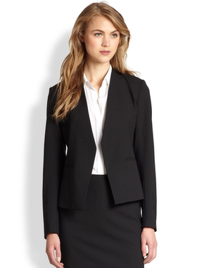 绍兴美代 Theory LANAI  羊毛无扣小西装 G011112R