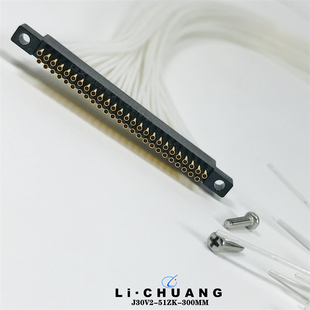 300MM航空接插件插头插座 骊创矩形连接器J30V2 51TJ