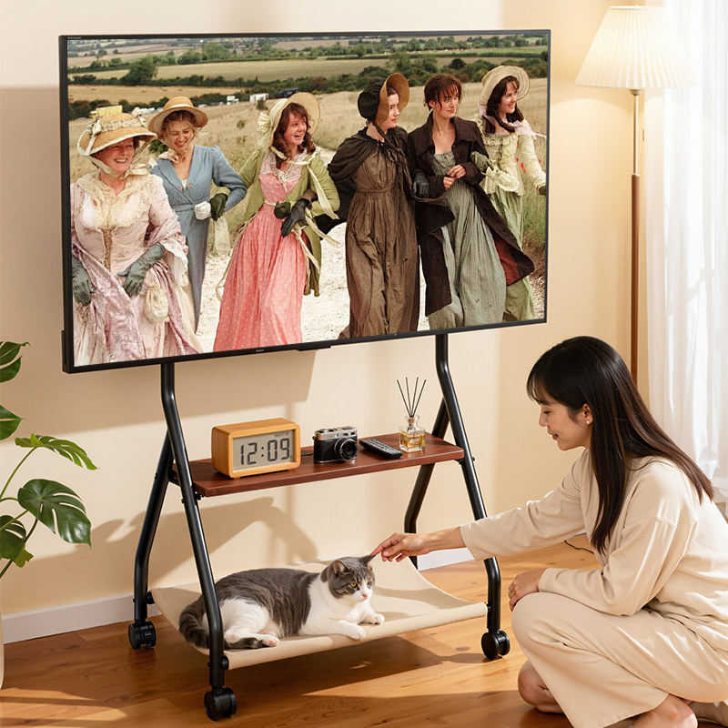 绿地宝落地电视机可移动可旋转支架子带轮32-86寸猫爬架电视推车,大家电,电视机架,淘宝优惠券,粉丝福利购,淘宝优惠卷