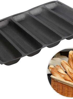 赛百味5格面包模 12寸硅胶法棍硅胶网孔面包模具 镂空网孔面包模