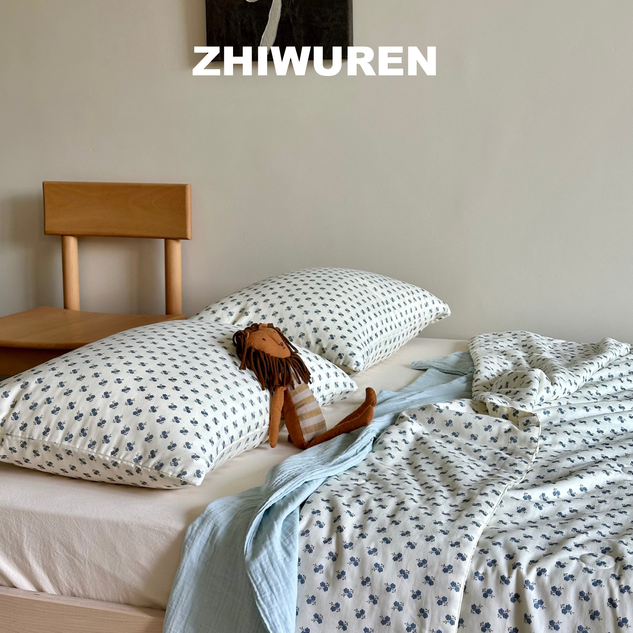 ZHIWUREN纯棉自然森系夏凉被柔软