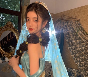 印度纱丽纱巾网纱刺绣异域风情西域公主写真头纱民族特色拍照披肩