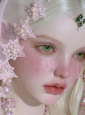 圣母泪仿妆脸部饰品人鱼落泪眼妆贴脸泪珠创意妆水珠泪痣妆容拍照