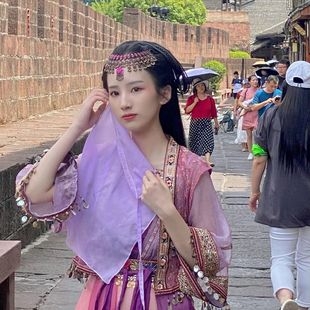 紫萱cos头饰异域风情额饰眉心坠古代流苏饰品民族风额头链饰品