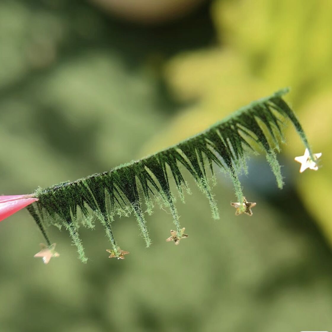 绿色闪粉假睫毛圣诞节妆容