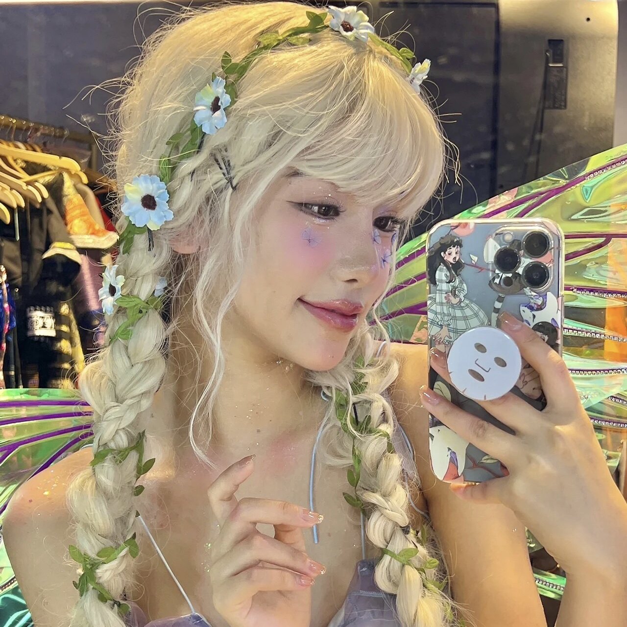 森系森女精灵仙子花环发带仿真小叶子藤蔓藤条麻花辫编发缠绕花藤