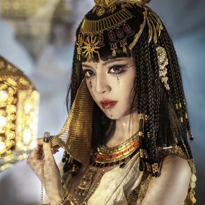 埃及艳后头饰cos假发动漫夜店脏辫舞蹈演出歌手小辫子万圣节发饰