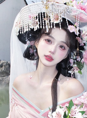 花间令同款汉服鞠婧祎帷帽流苏防晒唐古风舞蹈走秀帽子女斗笠幕篱