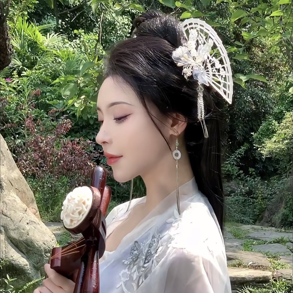 2024新款古装古风发夹头饰汉服扇子中国风发饰影楼拍摄写真饰品,饰品/流行首饰/时尚饰品新,发饰,淘宝优惠券,粉丝福利购,淘宝优惠卷