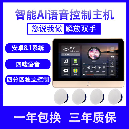 家庭背景音乐主机系统套装家用天花吊顶吸顶音响客厅喇叭智能家居