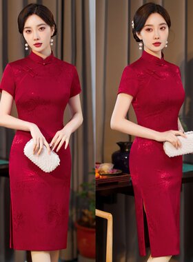 正品妈妈装婚宴礼服旗袍小个子