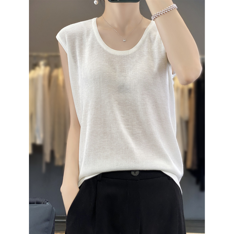 大码吊带背心落肩夏季精仿羊毛