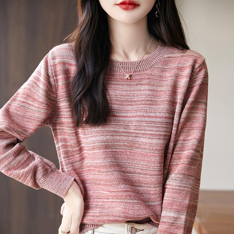 七针加厚100%纯棉线圆领