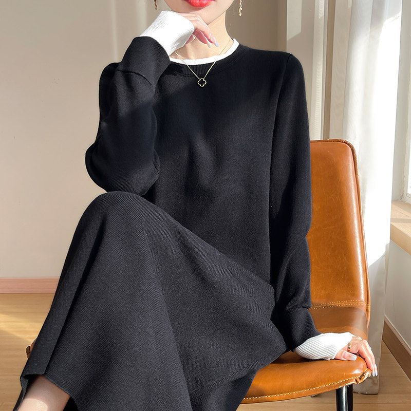 秋冬气质针织长裙长款打