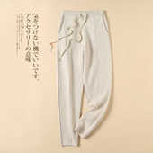 高腰弹力修身 女小脚哈伦奶奶裤 九分百搭 针织萝卜裤 新款