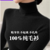 内搭加厚高级感打底 女高领毛衣秋冬修身 高级感配大衣修身 型羊毛衫