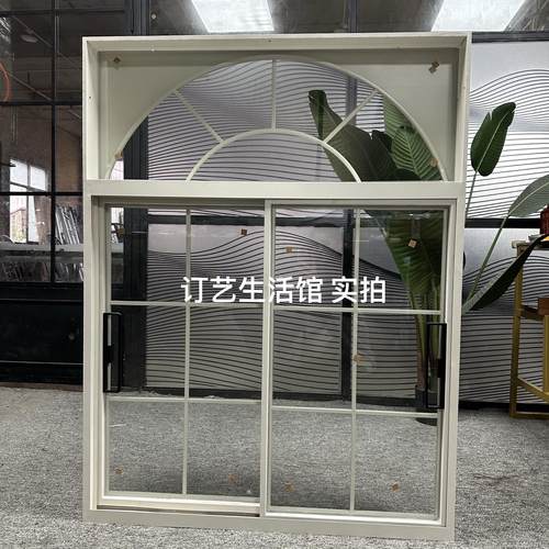 定制不锈钢法式推拉窗户金属铁窗