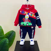 奥特曼衣服痞帅两件套童装 儿童男孩秋季 2025新款 男童卫衣连帽套装