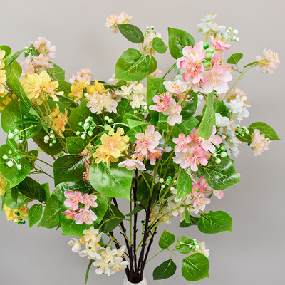 厂家新款樱花仿真植物楸树花外贸假花家居软装饰婚庆酒店布置