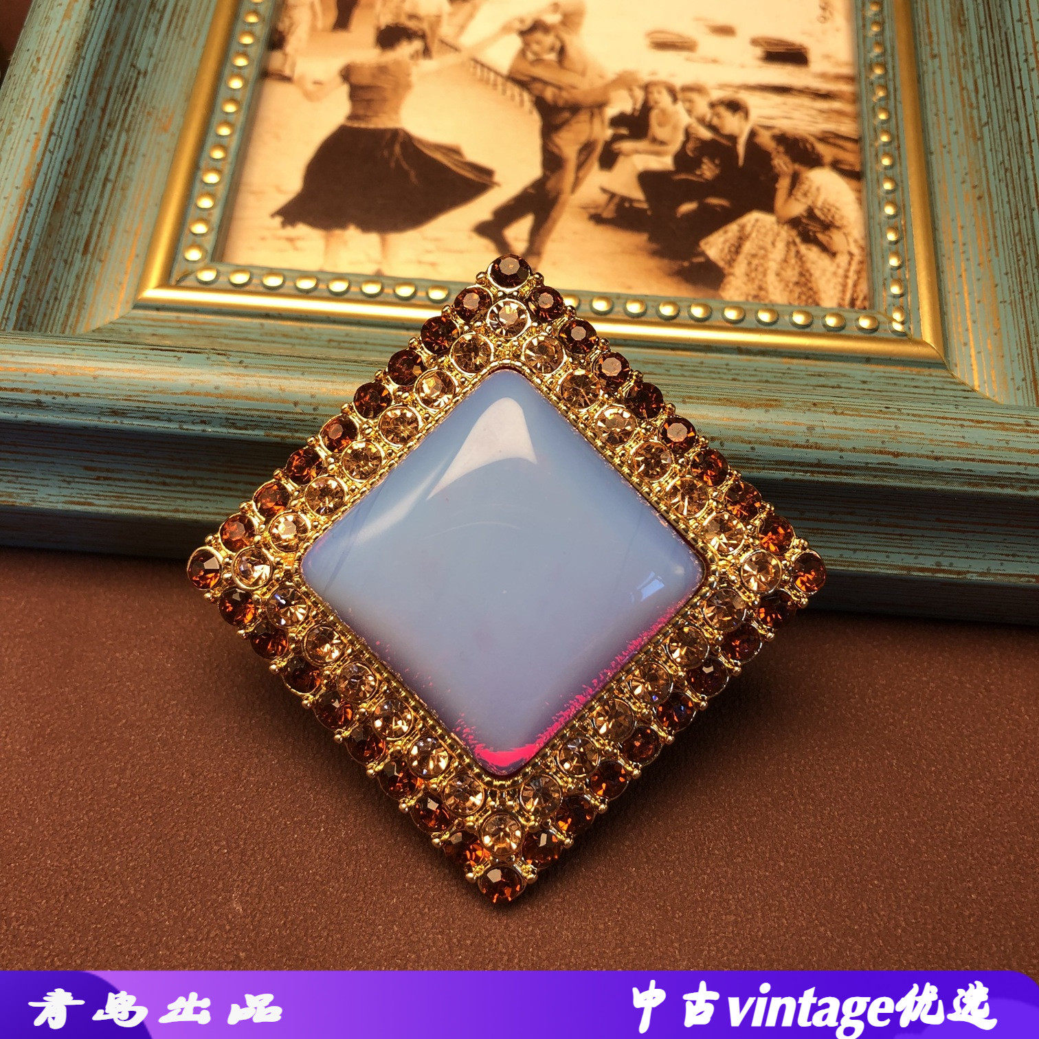 复古宫廷风气质百搭镶钻时尚胸针