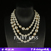 毛衣链精致轻奢百搭配饰 2025新款 中古简约珍珠项链长款 外贸