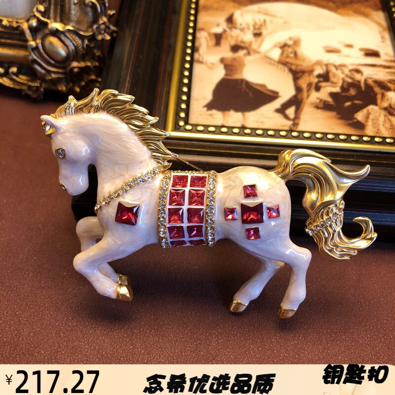 一马当先胸针女高级感轻奢复古优